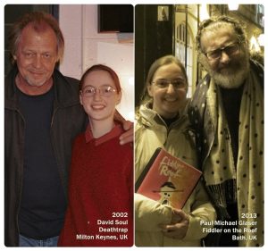 Ilana with David Soul in 2002 and Ilana with Paul Michael Glaser in 2013